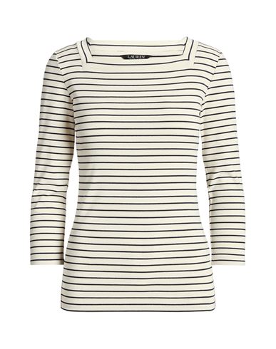Ralph Lauren Lauren  Woman T-shirt Ivory Size S Cotton, Elastane In White