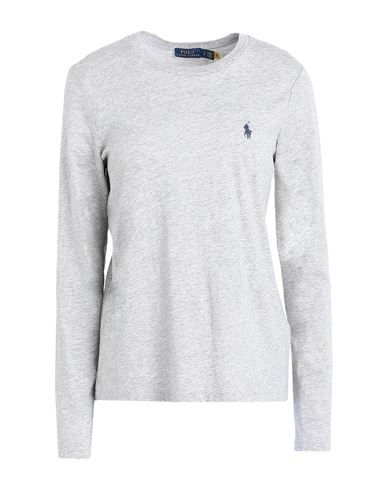 Polo Ralph Lauren Woman T-shirt Light Grey Size Xl Cotton