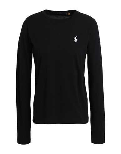 Polo Ralph Lauren Woman T-shirt Black Size Xl Cotton