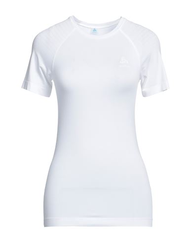 Odlo Woman T-shirt White Size Xl Polyester, Polyamide, Elastane