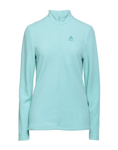 Odlo Woman Sweatshirt Turquoise Size Xs Recycled Polyester In Blue