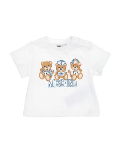 Moschino Baby Newborn Boy T-shirt White Size 3 Cotton