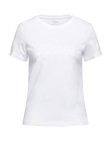 Guess Woman T-shirt White Size Xs Cotton