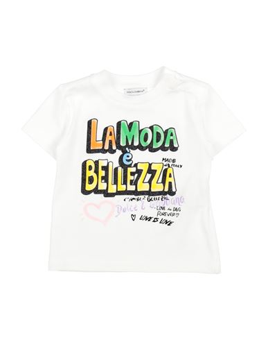 Dolce & Gabbana Babies'  Newborn Girl T-shirt White Size 3 Cotton