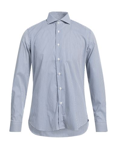 Alea Man Shirt Blue Size 17 ½ Cotton, Polyamide, Elastane