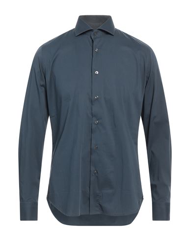 Alea Man Shirt Midnight Blue Size 15 ¾ Cotton, Polyamide