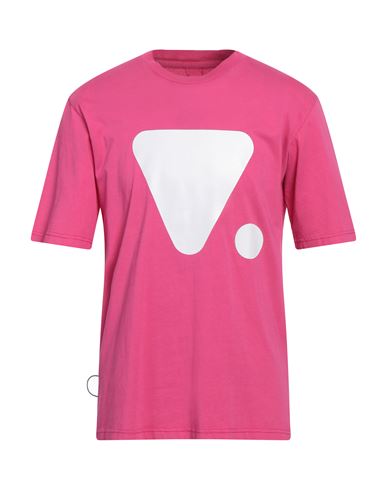 Valvola. Man T-shirt Fuchsia Size L Cotton In Pink