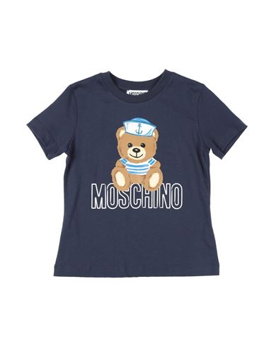 Moschino Kid Babies'  Toddler Boy T-shirt Midnight Blue Size 6 Cotton