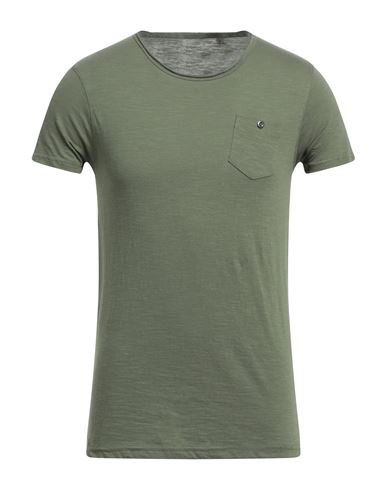 Smiling London Man T-shirt Military Green Size S Cotton
