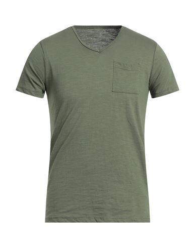 Smiling London Man T-shirt Military Green Size S Cotton
