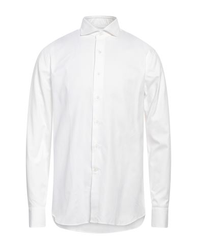 Mantovani Man Shirt White Size 16 Cotton