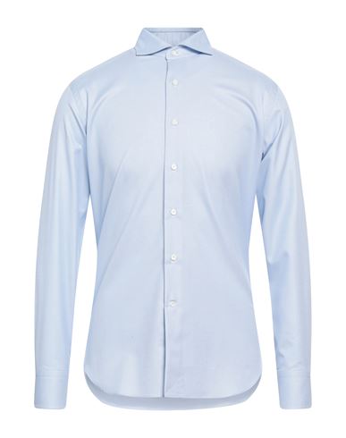 Mantovani Man Shirt Light Blue Size 15 ½ Cotton