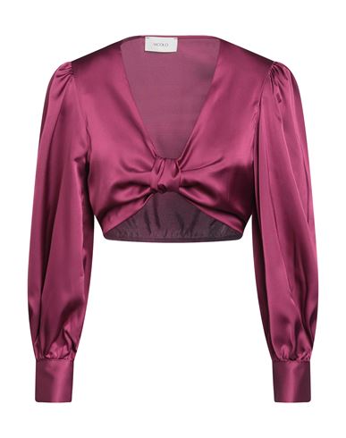 Vicolo Woman Blouse Deep Purple Size Onesize Polyester, Elastane In Purple