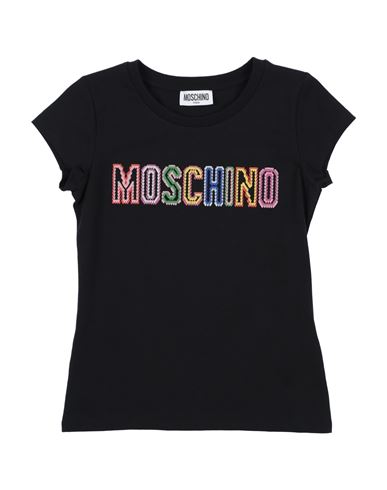 Moschino Kid Babies'  Toddler Girl T-shirt Black Size 5 Cotton, Elastane
