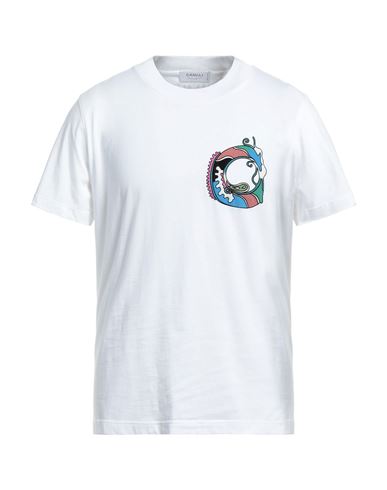 Canali Man T-shirt White Size 42 Cotton