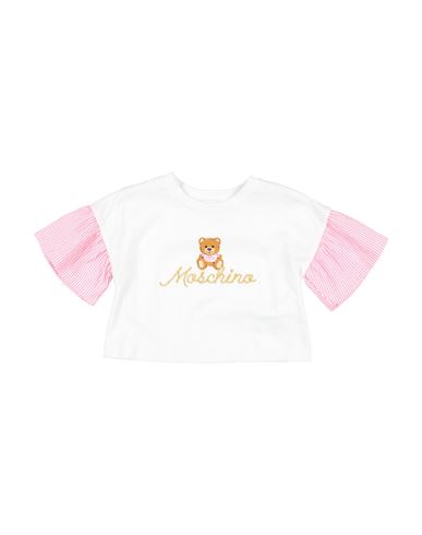 Moschino Kid Babies'  Toddler Girl T-shirt White Size 6 Cotton, Elastane, Polyamide, Metallic Fiber, Paper Ya