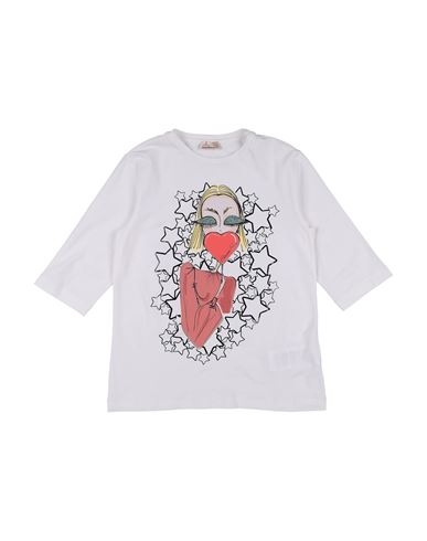 Elisabetta Franchi Babies'  Toddler Girl T-shirt White Size 6 Cotton, Elastane