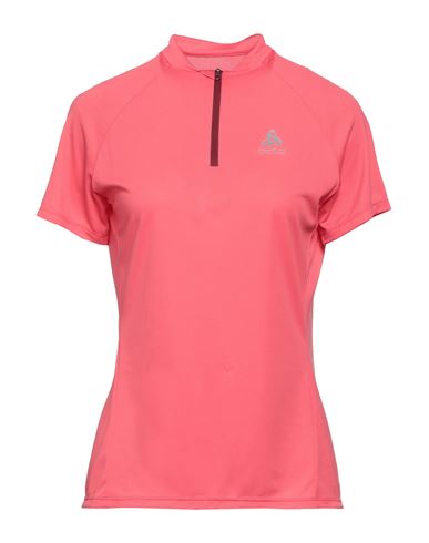 Odlo Woman T-shirt Coral Size L Recycled Polyester, Polyester In Red