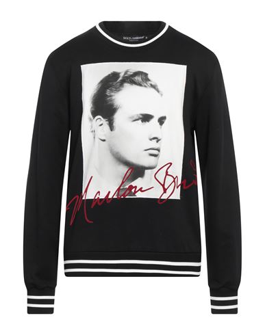 Dolce & Gabbana Man Sweatshirt Black Size 38 Cotton
