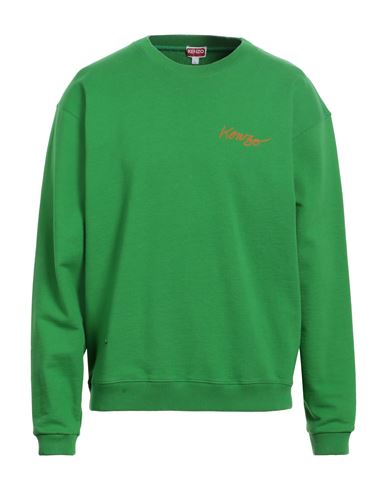 Kenzo Man Sweatshirt Green Size L Cotton