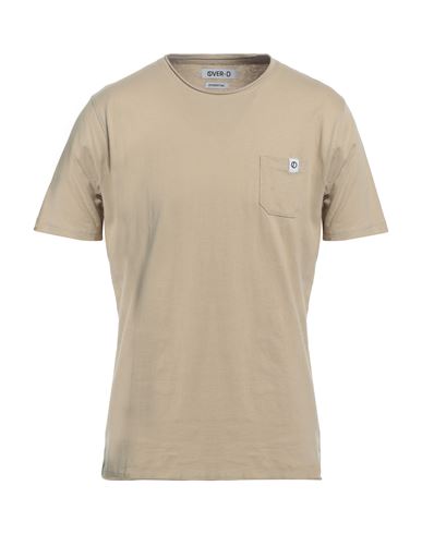 Over-d Man T-shirt Sand Size Xxl Cotton In Beige