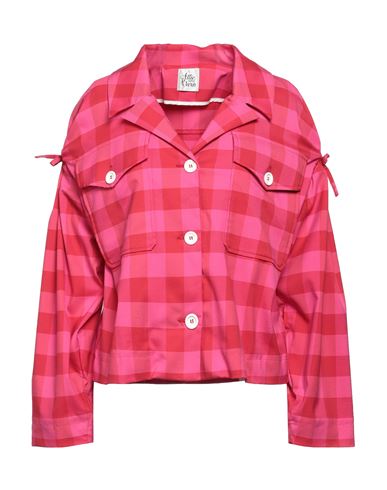 ATTIC AND BARN ATTIC AND BARN WOMAN SHIRT FUCHSIA SIZE 6 COTTON, POLYESTER, VISCOSE, ELASTANE