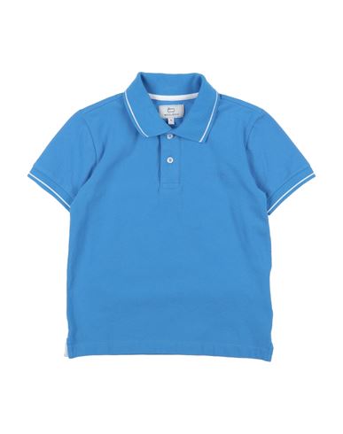 Woolrich Babies'  Toddler Boy Polo Shirt Azure Size 6 Cotton, Elastane In Blue