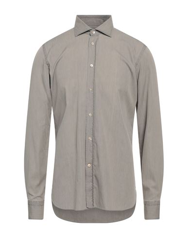 Borriello Napoli Man Shirt Dove Grey Size 15 ¾ Cotton