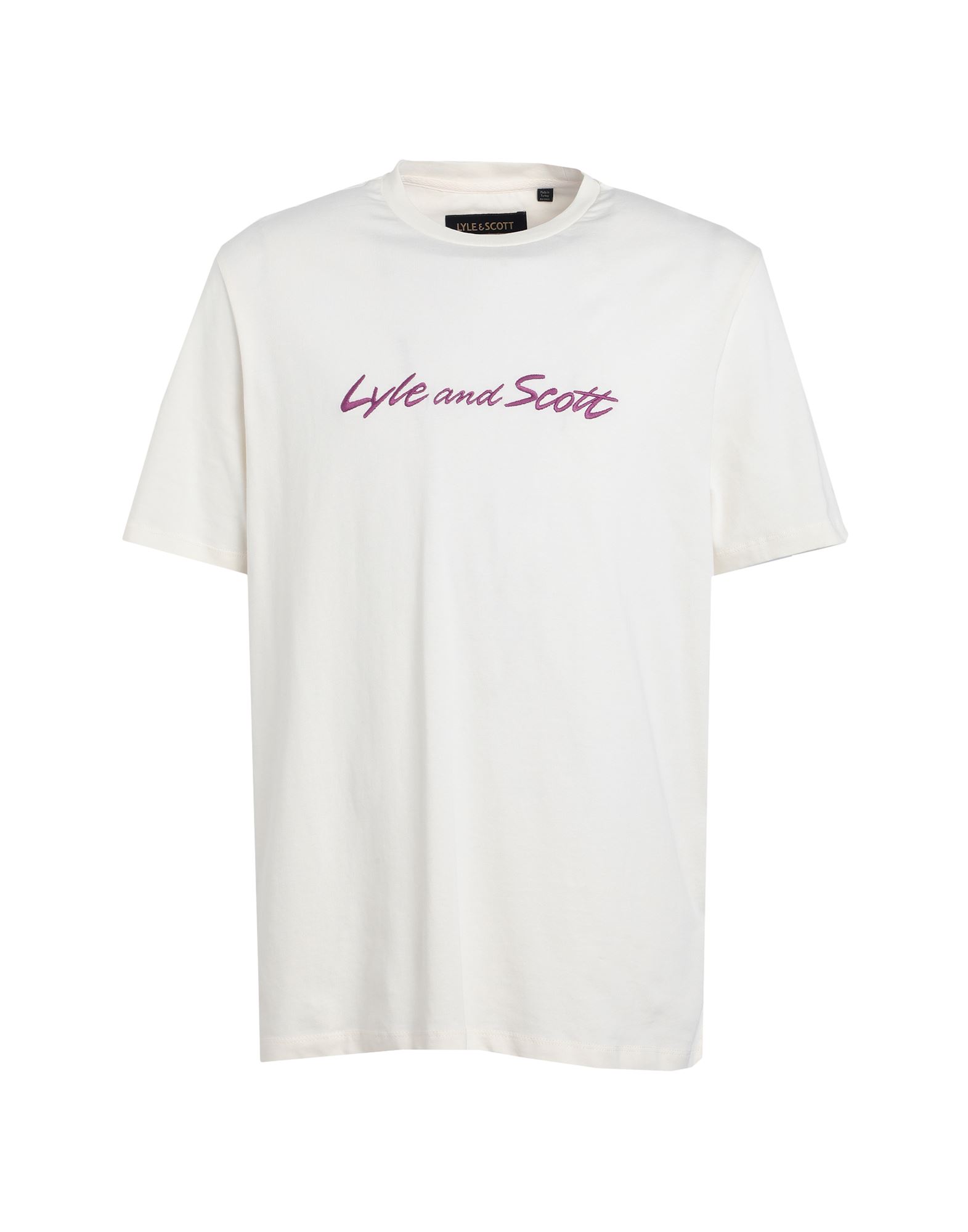 Lyle & Scott Man T-shirt Ivory Size Xl Cotton In White
