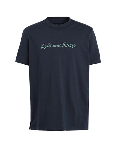 Lyle & Scott Man T-shirt Navy Blue Size Xl Cotton