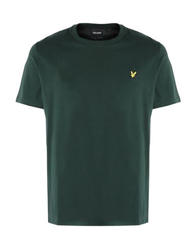 Shop Lyle & Scott Man T-shirt Dark Green Size L Cotton