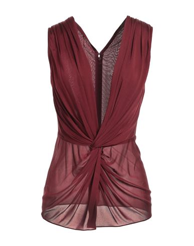 Dolce & Gabbana Woman Top Burgundy Size 4 Viscose, Silk In Red