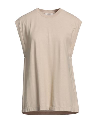 Zanone Woman T-shirt Sand Size 10 Cotton In Beige