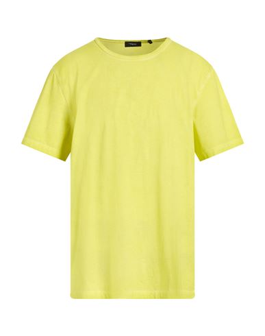 Theory Man T-shirt Lime Green Size S Cotton In Green