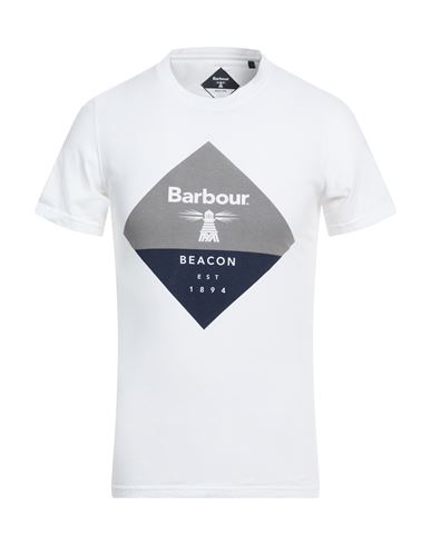 Barbour Beacon Man T-shirt White Size S Cotton In White