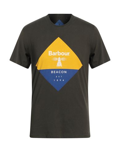 Barbour Man T-shirt Dark Green Size S Cotton