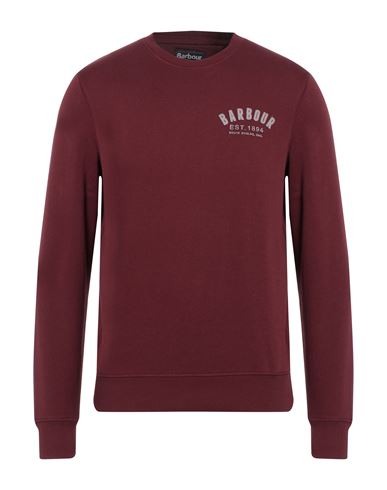Barbour Man Sweatshirt Burgundy Size S Cotton, Polyester In Red