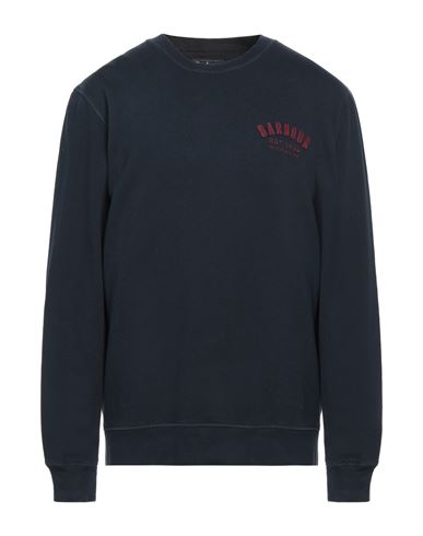 Barbour Man Sweatshirt Navy Blue Size Xxl Cotton, Polyester