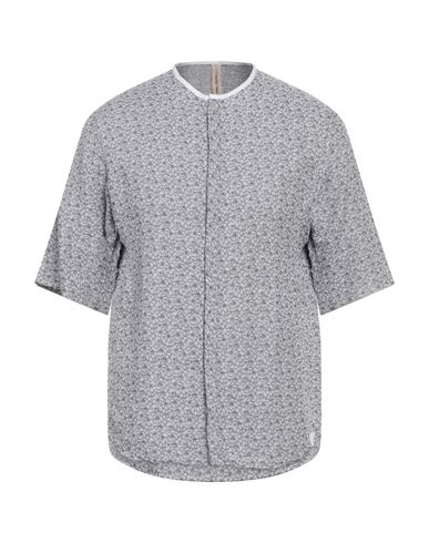Dnl Man Shirt Light Grey Size 15 ½ Cotton, Viscose