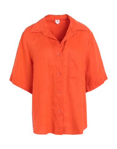 Arket Woman Shirt Orange Size L Linen