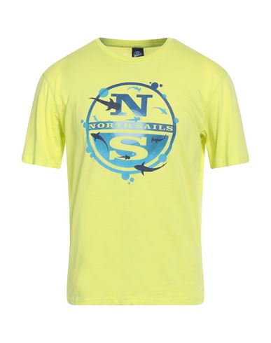 North Sails Man T-shirt Yellow Size S Cotton