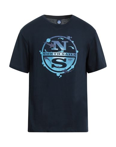 Shop North Sails Man T-shirt Midnight Blue Size L Cotton