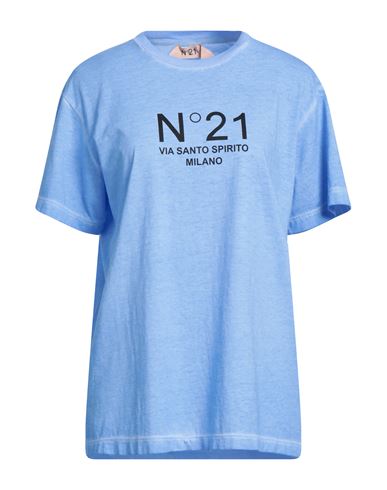 N°21 Logo-print Short-sleeved T-shirt In Blue