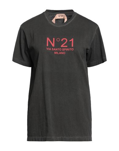 Shop N°21 Woman T-shirt Steel Grey Size 2 Cotton