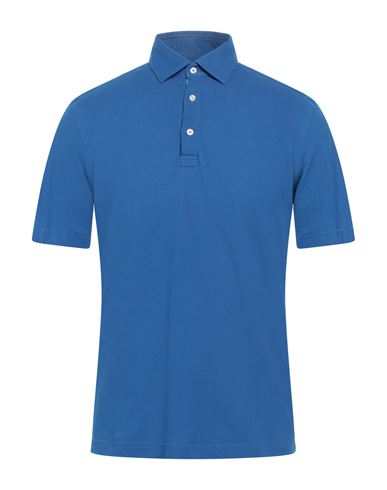 Gmf 965 Man Polo Shirt Azure Size M Cotton In Blue