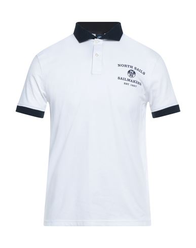 North Sails Man Polo Shirt White Size Xxl Cotton, Elastane