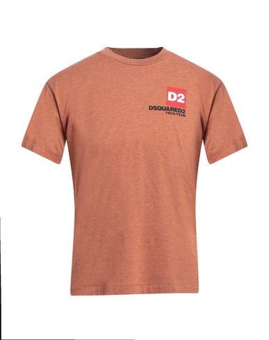 Dsquared2 Man T-shirt Rust Size M Cotton, Polyester In Red