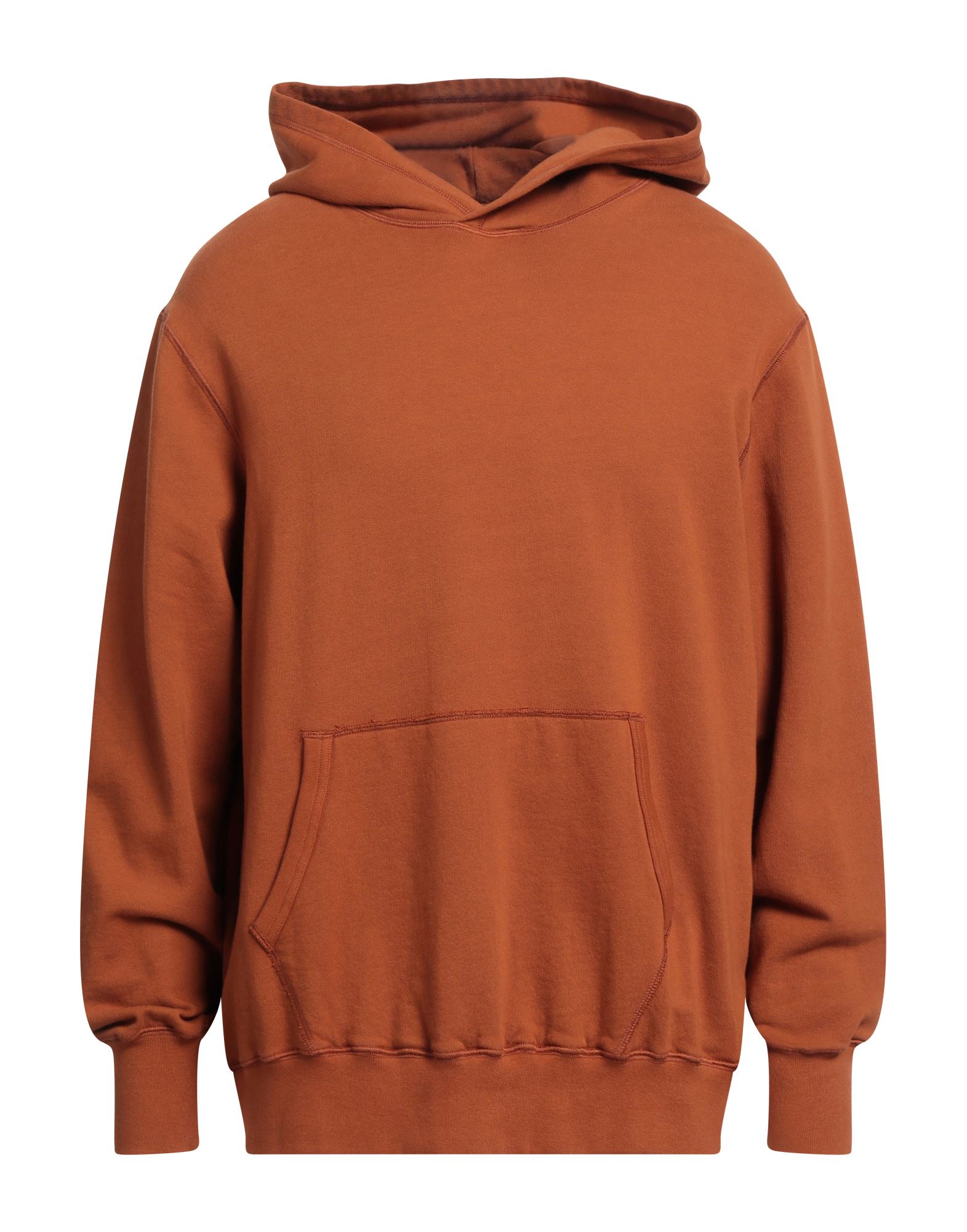 Shop Cruna Man Sweatshirt Rust Size 36 Cotton In Red