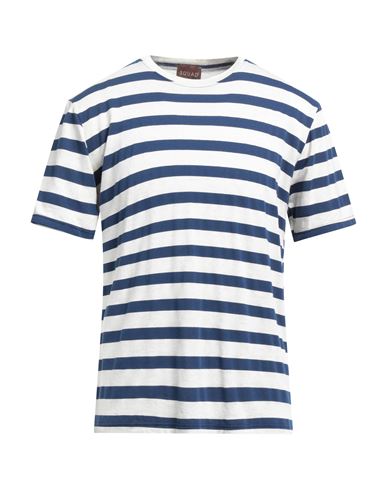 Squad² Man T-shirt Navy Blue Size S Polyester, Viscose, Linen, Elastane