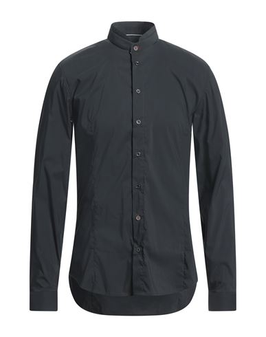 Patrizia Pepe Man Shirt Midnight Blue Size 38 Cotton, Polyamide, Elastane In Grey